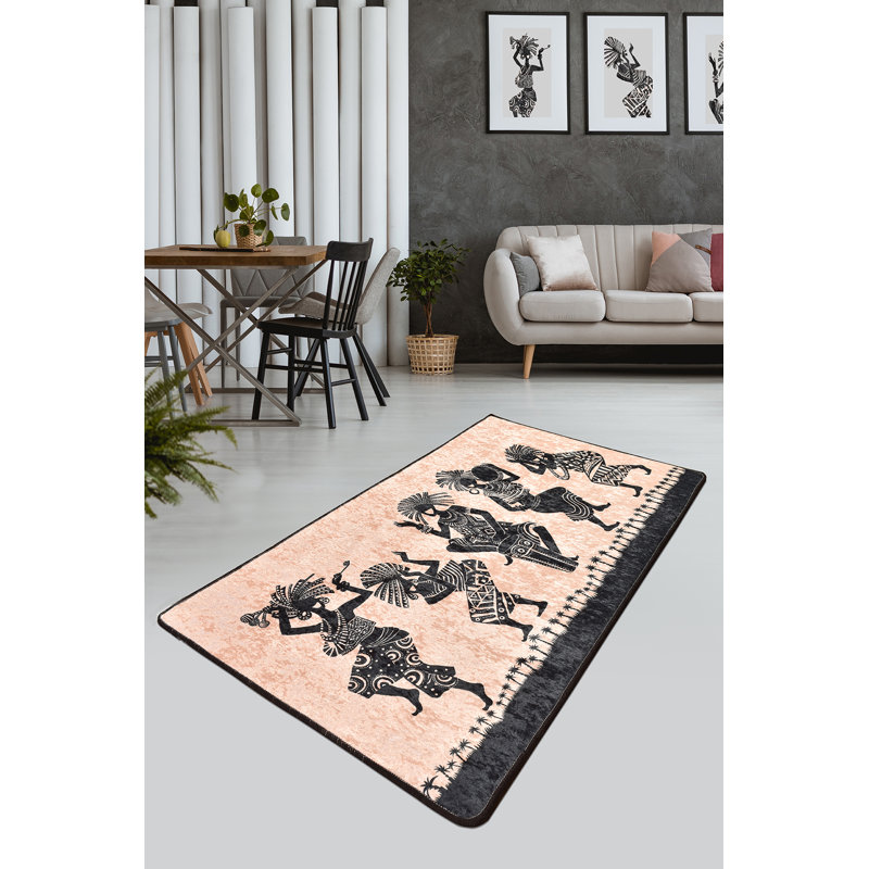 Baucom Shag Area Rug, Rectangle 140 x 190cm