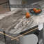 Brown Luxury Marble Rectangular Dining Table Sets-103161293