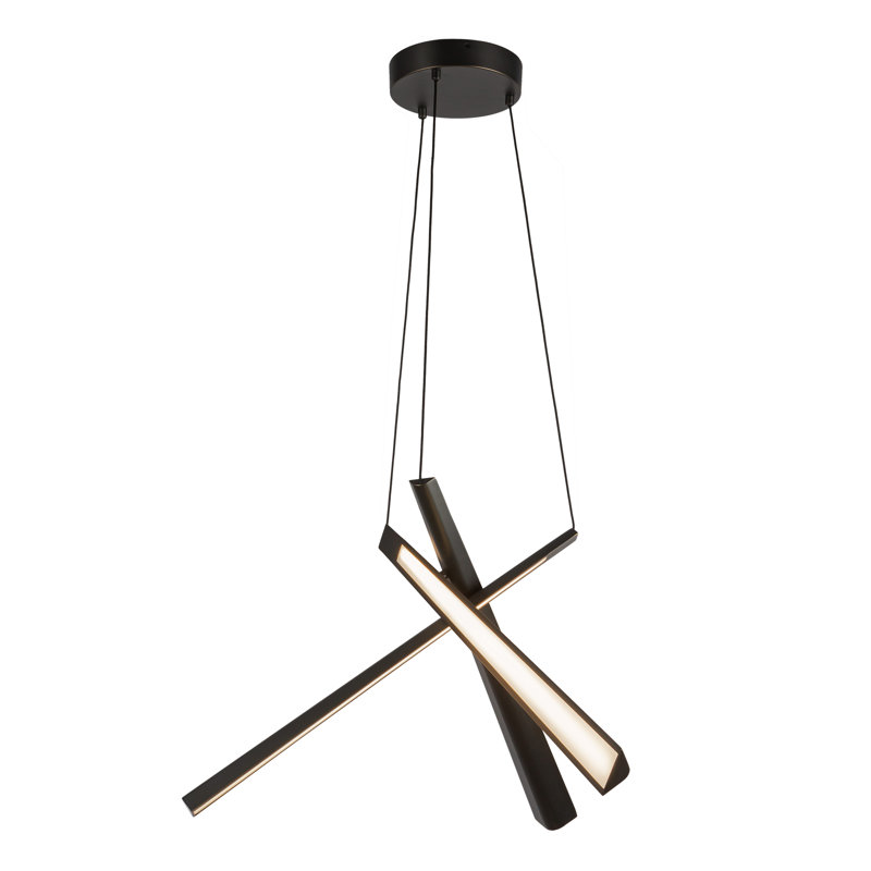 Lex 3 - Light LED Chandelier, Black