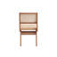 Chaise d'appoint Velentina (ensemble de 2), rotin et finition naturelle