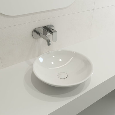 BOCCHI Venezia 15.75'' Fireclay Circular Bathroom Sink
