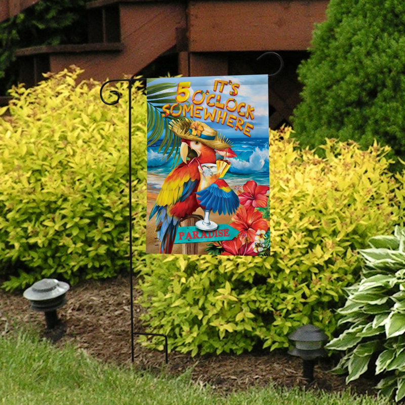 Drapeau de jardin d'été 5 heures Paradise