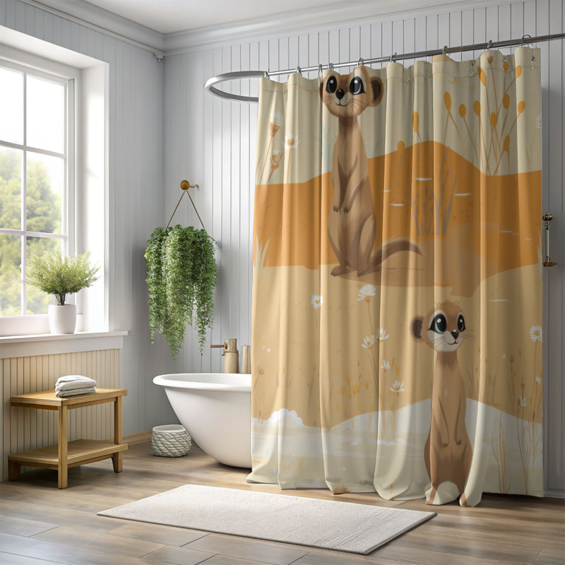 Rideau de douche Mekerat Fun - Premium, L 71 po x L 74 po