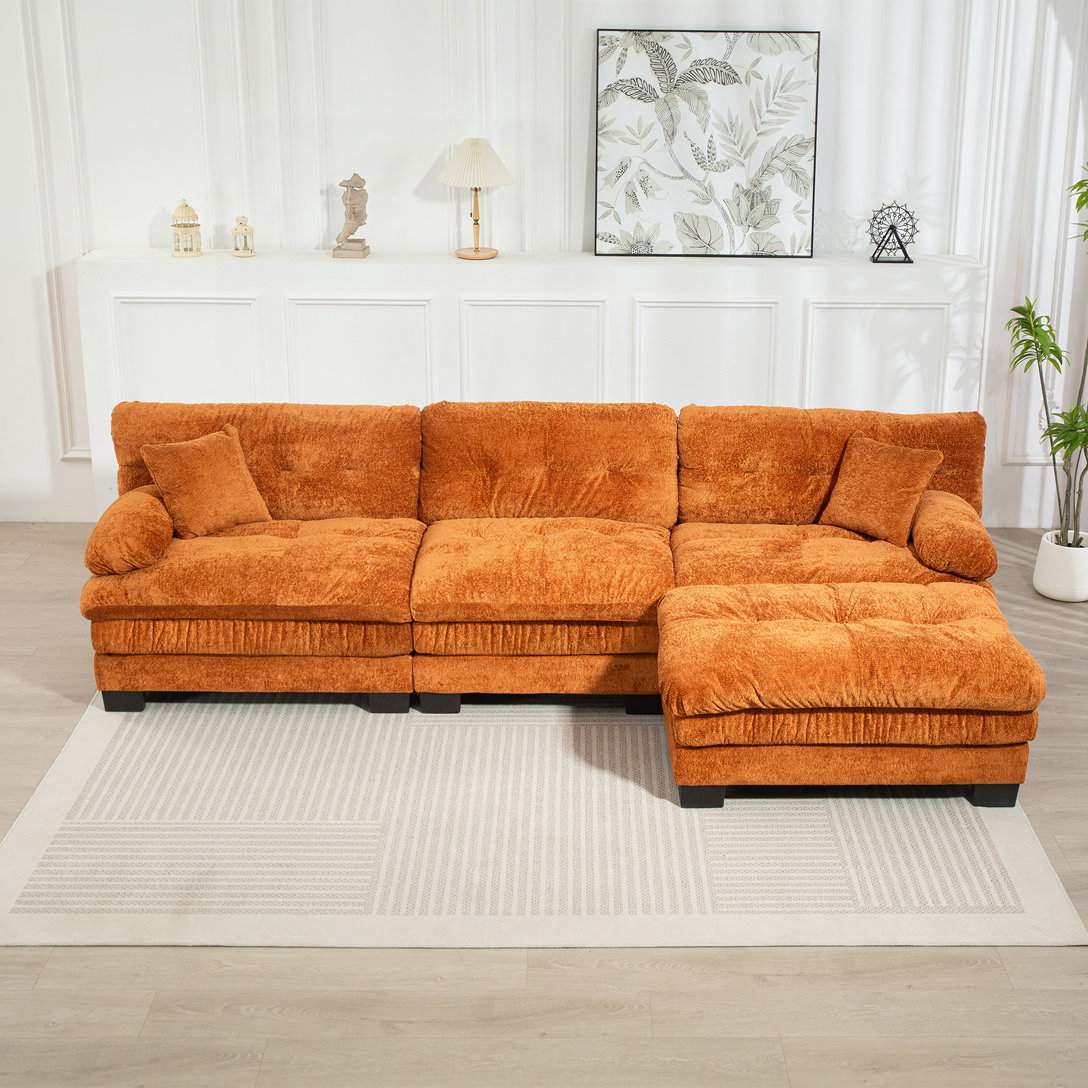Latitude Run® L Shaped Modular Sectional Sofa with Deep Seating ...