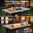 Cracraft 8-Piece All-Weather Wicker Patio Furniture Set With 42” Fire Pit Table, Deep Seating Sofa & Swivel Rocker Chairs For Backyard, Patio & Poolside Evenings-947717392-947717407