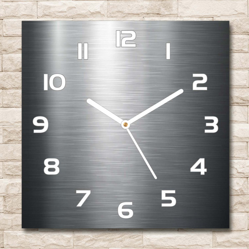 Harlay Glass Wall Clock, White/Grey