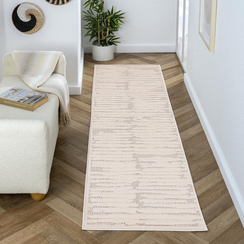Modern Abstract High Low Area Rug, Runner 2'2" x 8'4"