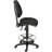 Backed Adjustable Height Ergonomic Lab Stool with Footring Pedestal Base