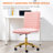 Modern Velvet Office Task Chair, Armless Swivel Computer Desk Chair for Home Office-721150933