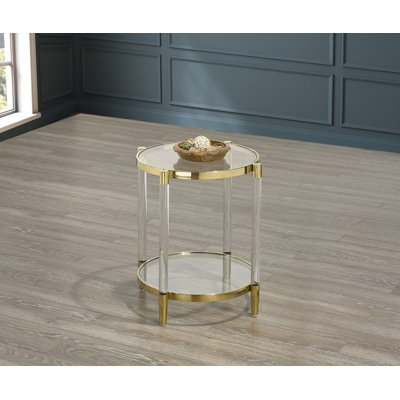 Glass Top End Table