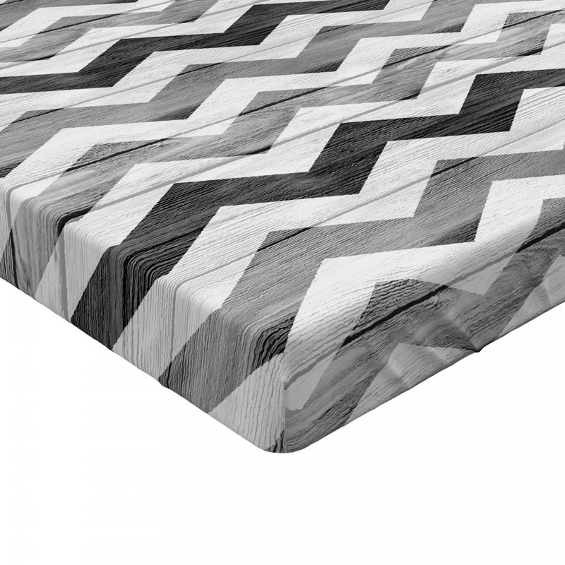 Microfiber Chevron Fitted Sheet, Twin XL Fitted Sheet