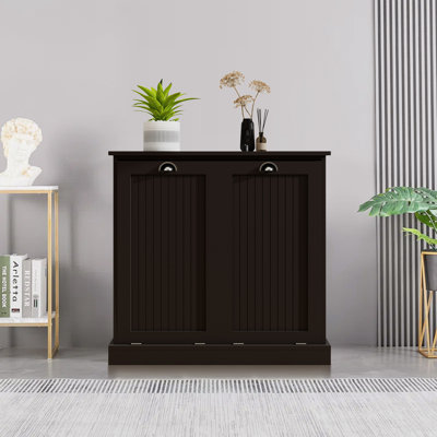 Armoire trieuse à linge inclinable 31,5 po à 2 compartiments avec sacs en tissu amovibles