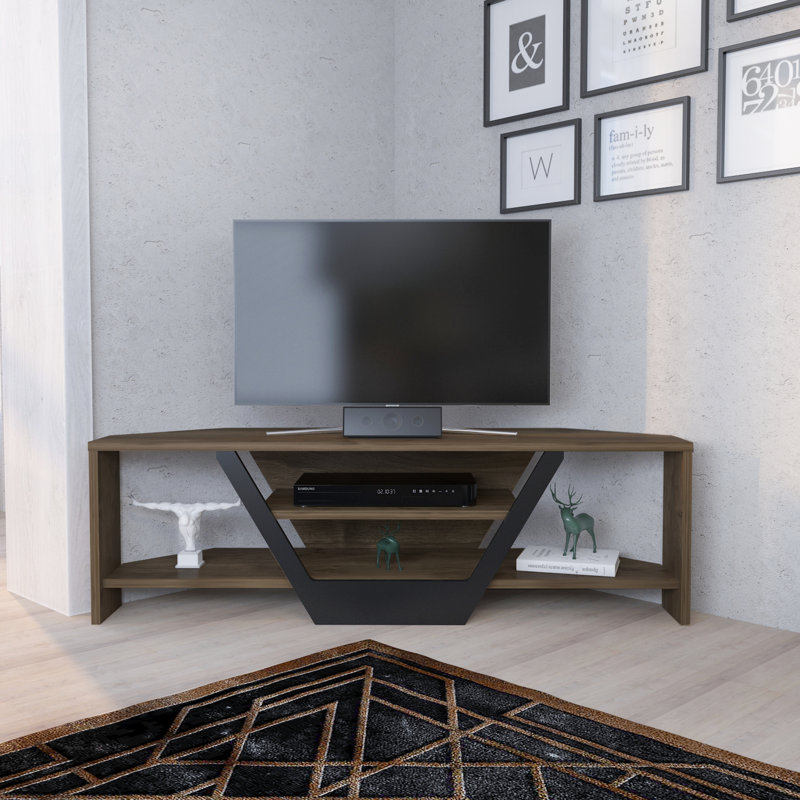 Mikula 35" Corner TV, Oud Oak/Black