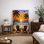 «Tropical Sunset Beach», palmier bord de mer, impression sur toile, impression sur toile encadrée