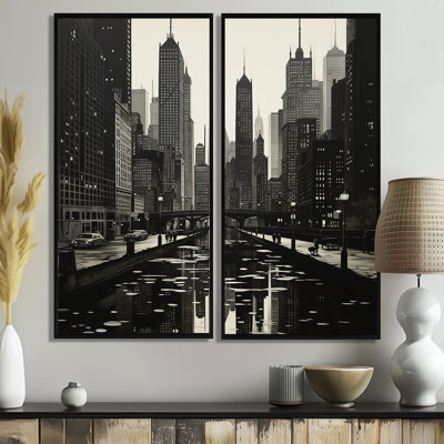 Skyscrapers Urban Elegance III - Architecture, gratte-ciel, art mural
