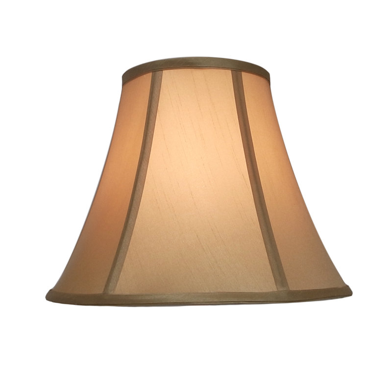 Abat-jour cloche en soie / shantung (araignée), Or