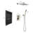 Shower System With Rain Shower Head, Hand Shower Head, Water Control Valve, Shower Bracket, Hose And Niche-126232193