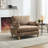 Space-Saving 3-in-1 Convertible Light Brown Sofa Bed Recliner, Mid-Century Modern Design for Small Spaces, Multi-Functional Furniture with Removable Storage Pockets