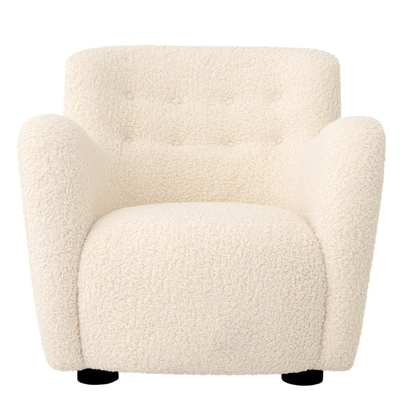 Bixby Upholstered Armchair, Faux Shearling Polyester