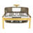 Roll Top Rectangular Chafing Dish With 2 Food Pans & Visible Lid