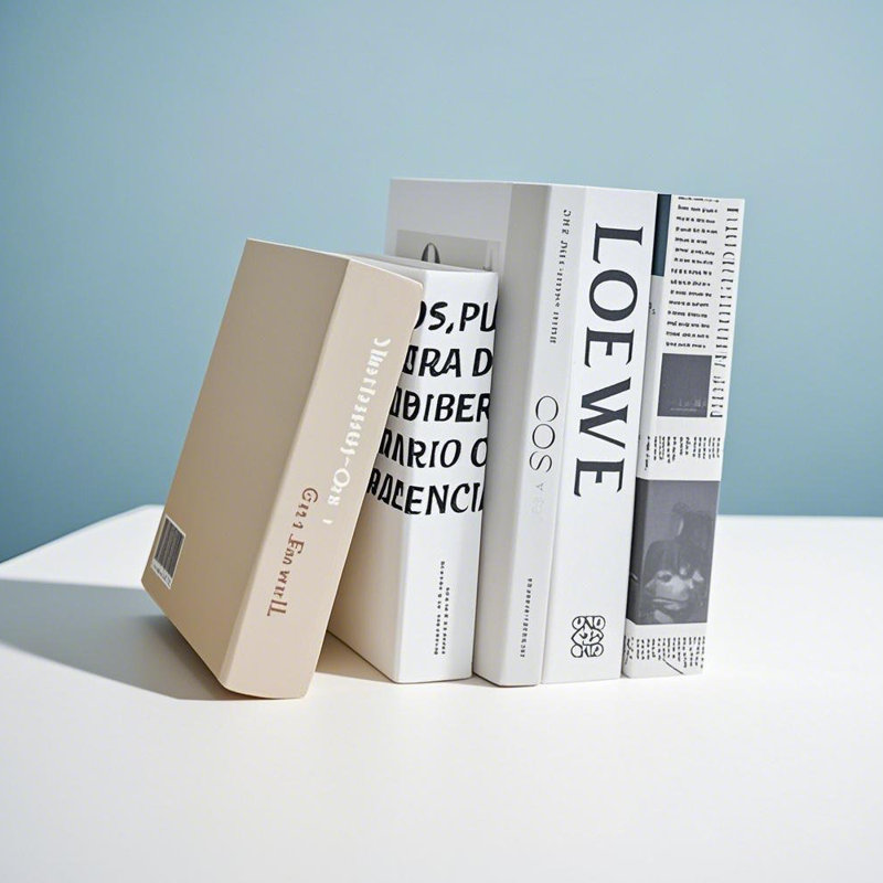 Ensemble de 5 livres décoratifs de style nordique pour bibliothèque