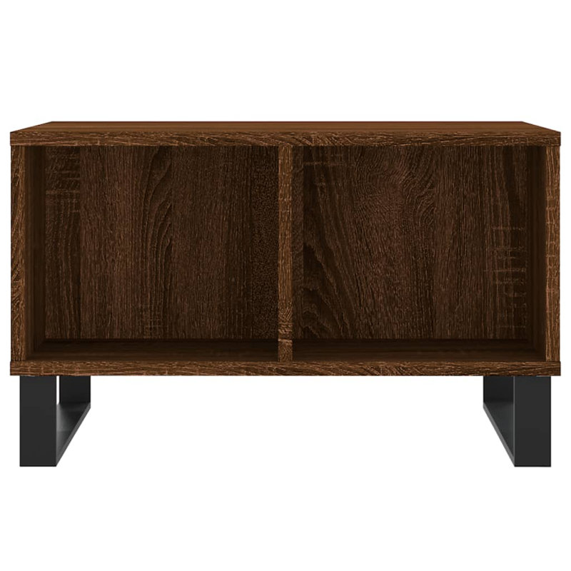 Mitra Sled Coffee Table with Storage, Brown Oak