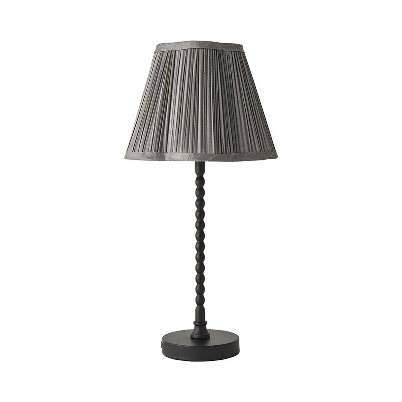Cifuentes Metal Table Lamp, Grey, Black, Yes