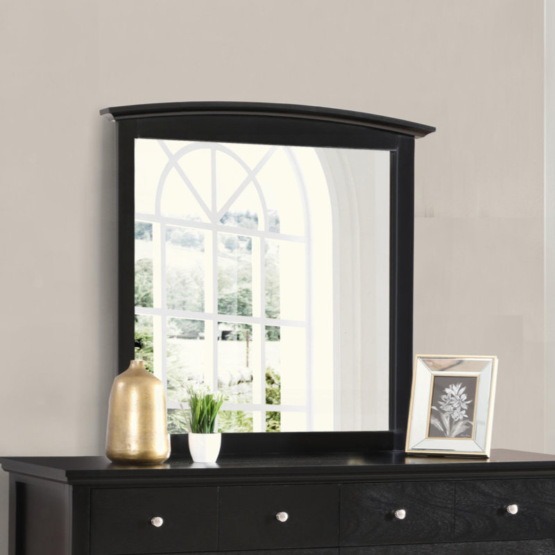 Miroir mural noir élégant et décontracté