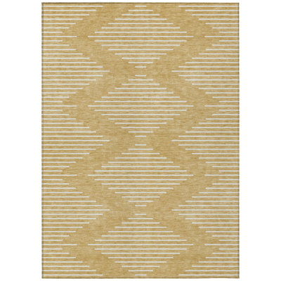 Velina Gold Washable Indoor-Outdoor Rug - 