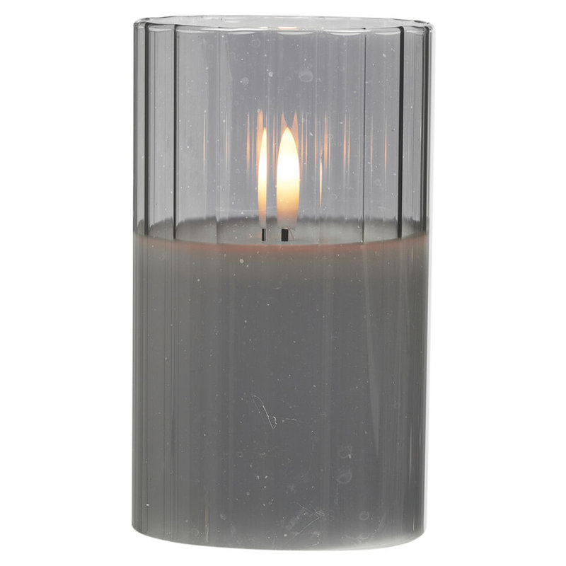 Shantella Glass Tabletop Tealight Holder with Candle Included, 12.50cm H x 12.50cm W x 12.50cm D