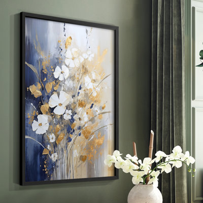 FLORAL Series CCCCXXV - Impression encadrée de qualité supérieure - Prêt à être accroché - Aucun clou requis