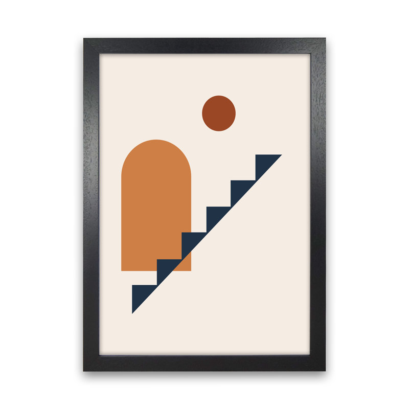 Minimal Geo - Print, 46cm H x 34cm W x 3cm D, Black Framed