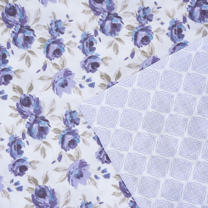 Anston Lavender Reversible Sheet Set, Full / Double