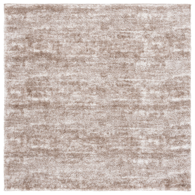 Tyerra Penelope Shag Performance Abstract Rug, Square 6'7"