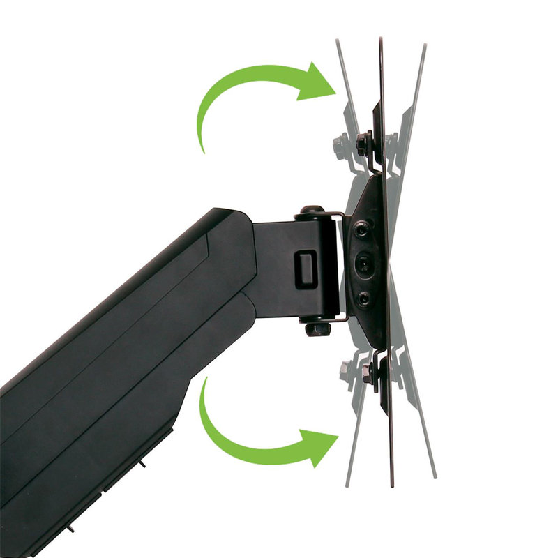 Atlantic Black Steel Full-Motion Spring Arm TV Wall Mount