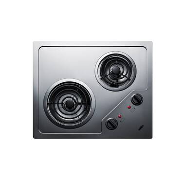 Summit Stainless Steel Electric Coil Cooktop, Silver/Black