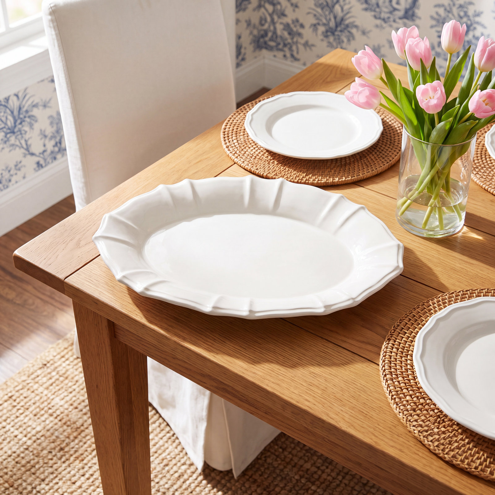 Chloe Oval Platter, Turquoise
