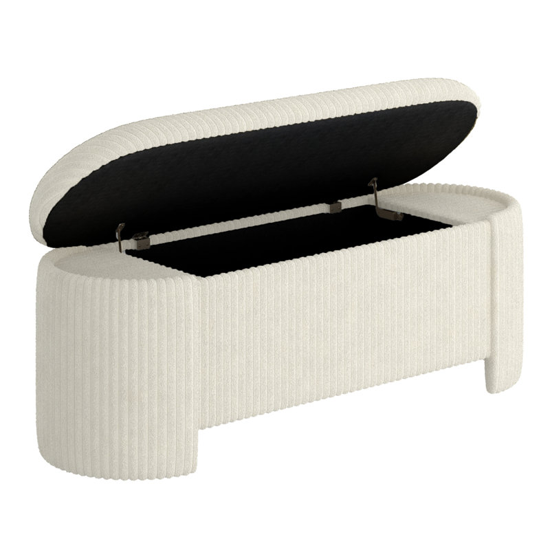 Repose-pieds avec rangement Modern - ivoire