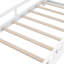 Lit plateforme simple en bois avec éclairage à DEL intégré, tête de lit avec rangement et garde-corps-1774556018