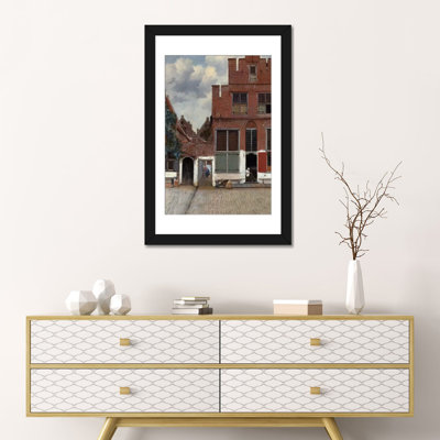 Reproduction d'art sur toile tendue, "Street in Delft" par Johannes Vermeer