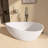 63" W X 37'' D Freestanding Acrylic Double Slipper Bathtub Matte White Soaking Tub Stand Alone Modern Bathroom Tub with Integrated Overflow & Center Drain-120880538