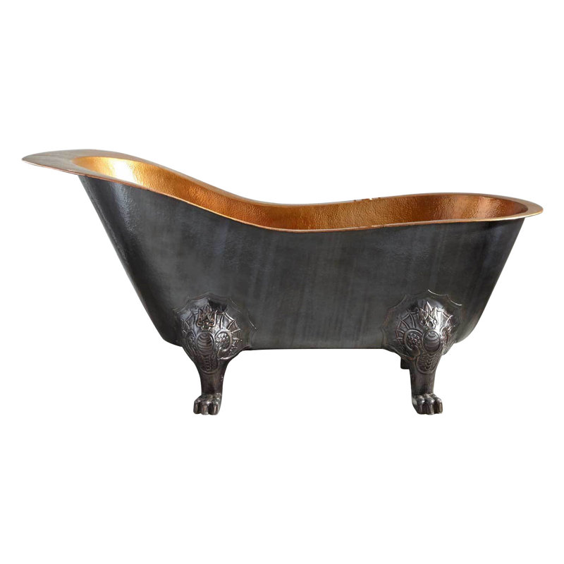 1828mm x 914mm Freestanding Soaking Copper Bathtub