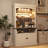 Coffee Bar Cabinet With LED Lights 72" Tall Buffet Cabinet With Storage-1083616435