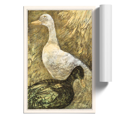 Two Standing Ducks by Theo van Hoytema - Frameless Print
