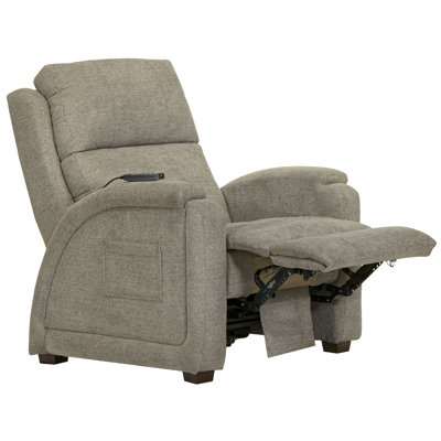 Shiller Power Lay Flat Recliner With Power Adjustable Headrest And Lumbar, Zero Gravity And CR3 Therapeutic Massage Covered In Nanobionic Fabric by Hokku Designs