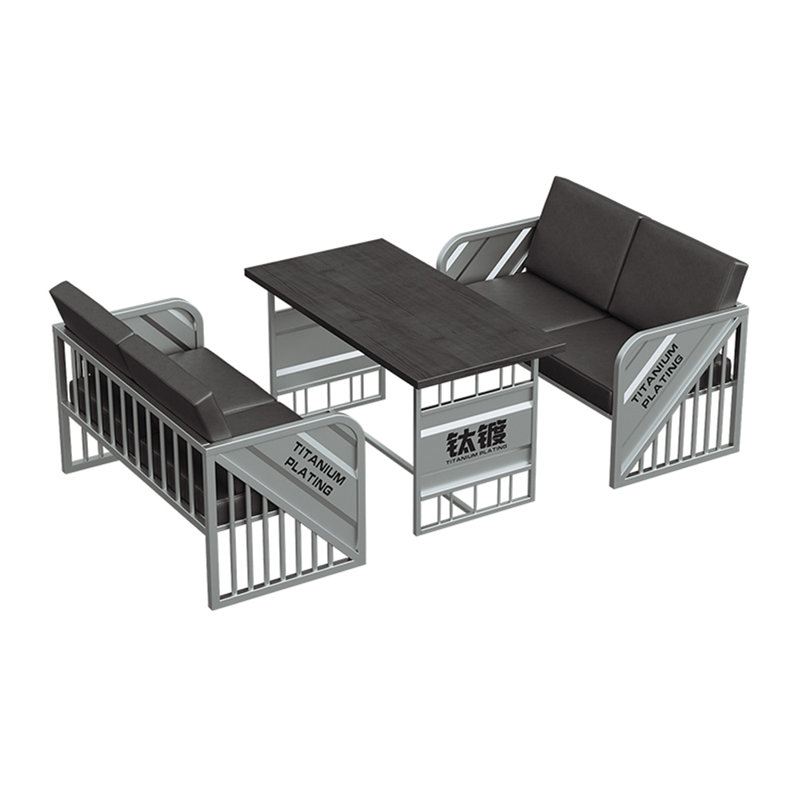 Mobilier modulaire de style industriel, Gris