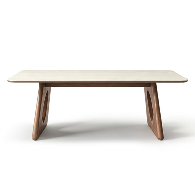 Rock board solid wood ash wood dining table