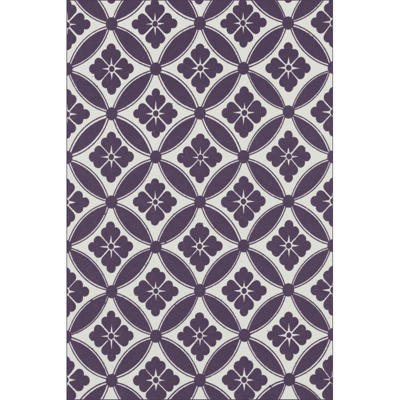 Motif en prune VII, H 18 po x l 12 po x P 1,25 po