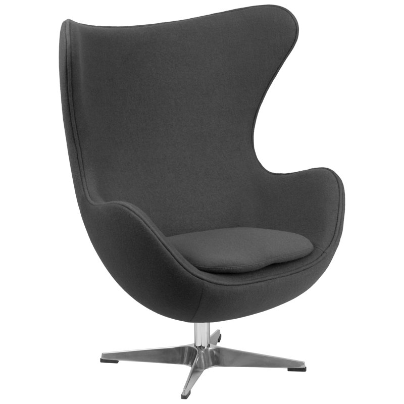 Upholstered Swivel Accent Chair, Gray