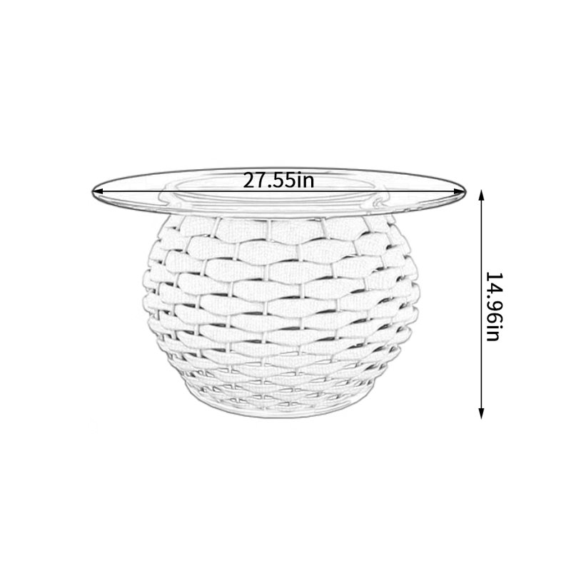 Table d'appoint extérieure 27,55 po Baiba